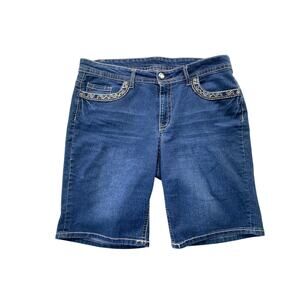 FADED GLORY, PLUS 16W JEAN SHORT WITH EMBELLISHMENT